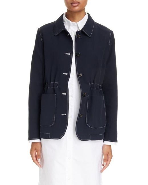 Thom Browne Patch Pocket Cotton Blend Hopsack Jacket