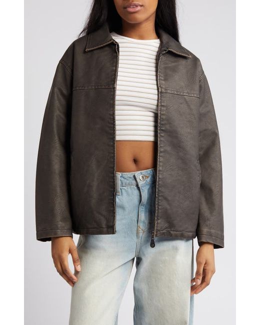 BDG Urban Outfitters Wadded Faux Leather Jacket