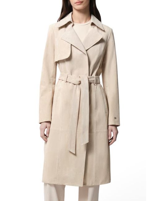 Soia & Kyo Alexis Genuine Suede Trench Coat