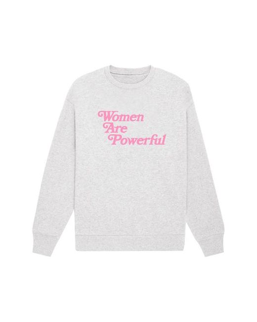 One Dna Gender Inclusive are Powerful Fleece Graphic Sweatshirt Ash Gray
