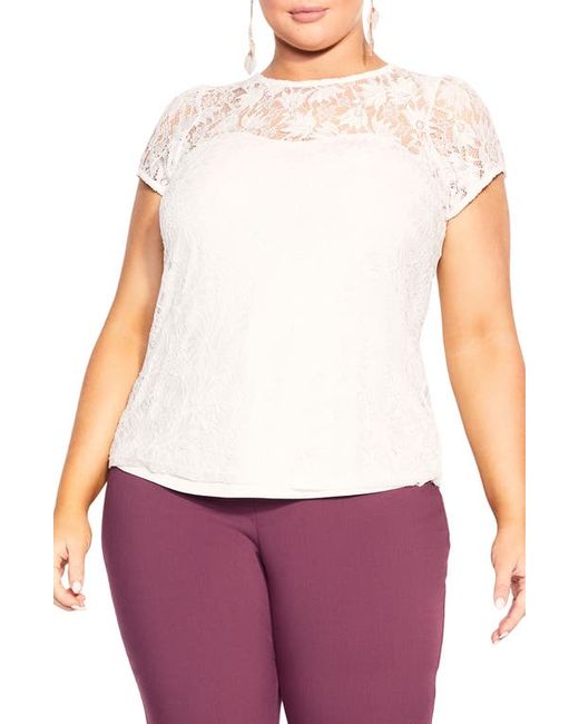 City Chic Nevaeh Lace Top