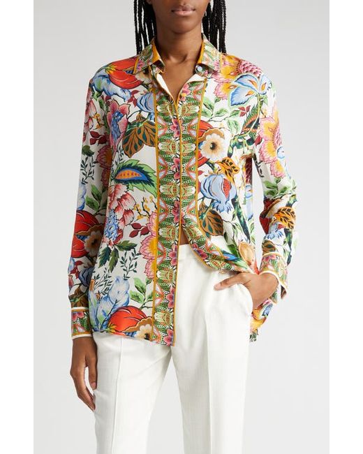 Etro Floral Silk Button-Up Shirt