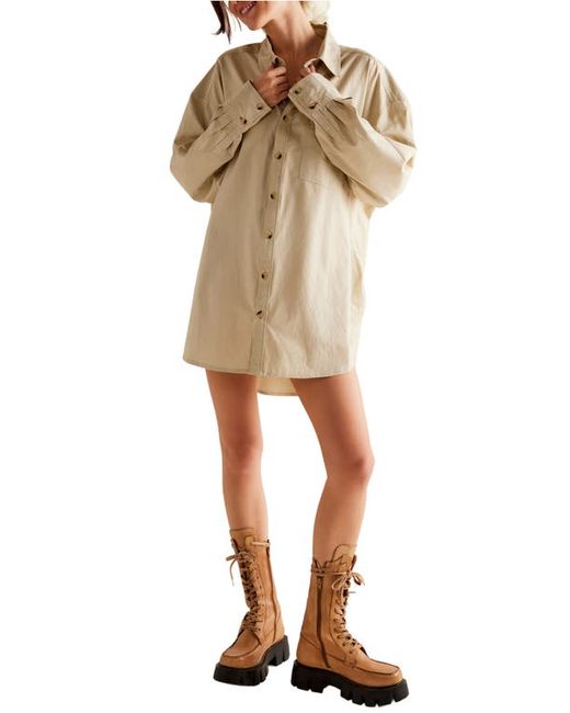 Free People Freddie Oversize Cotton Button-Up Shirt