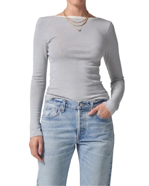 Citizens of Humanity Carys Deep Scoop Back Long Sleeve Top