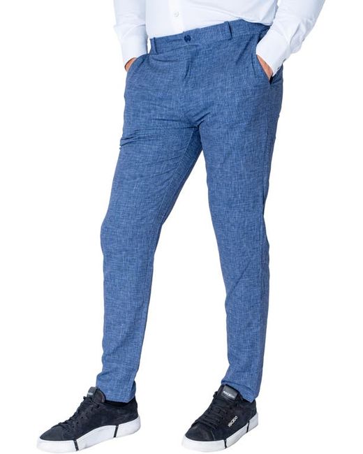 Maceoo Crosshatch Weave Slim Fit Stretch Pants