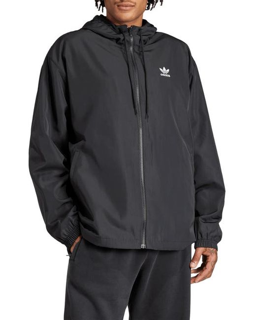 Adidas Originals Oversize Adicolor Trefoil Hooded Windbreaker Black