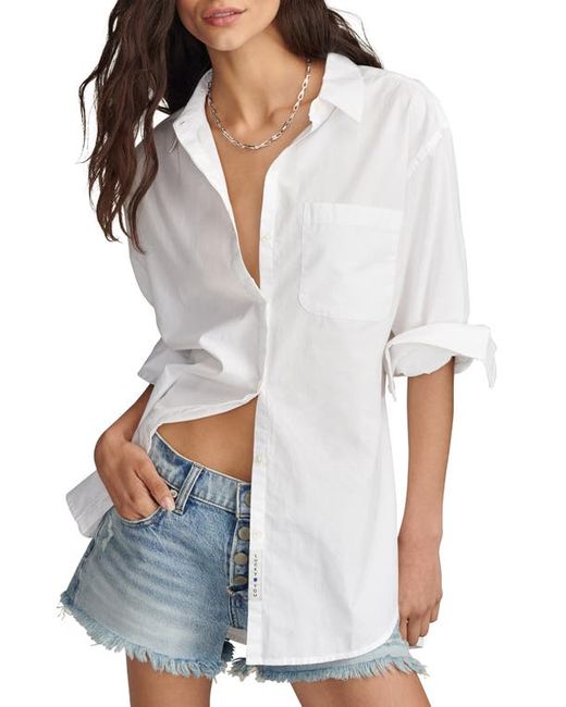 Lucky Brand Oversize Cotton Button-Up Shirt