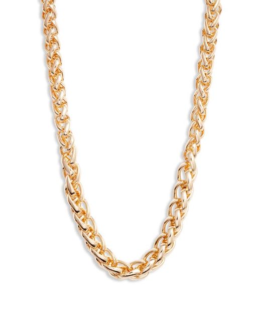 Open Edit Graduated Wheat Chain Necklace