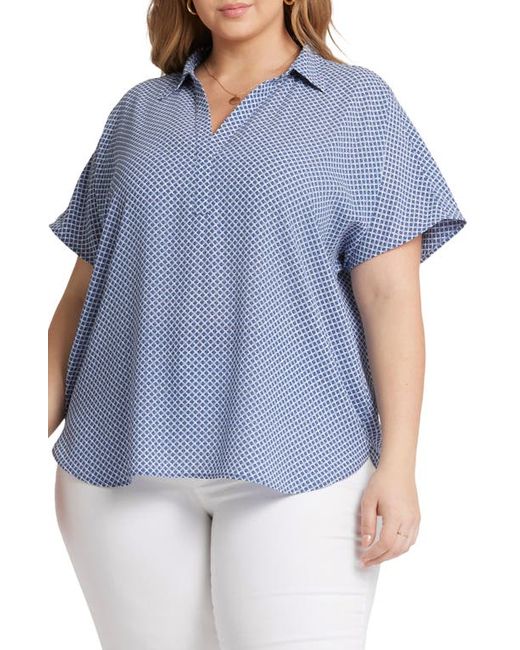 Nydj Becky Georgette Popover Top