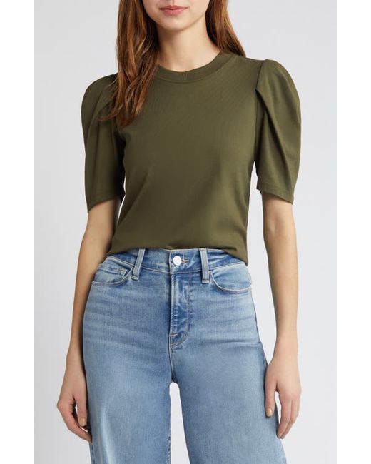 Frame Draped Short Sleeve Organic Cotton T-Shirt