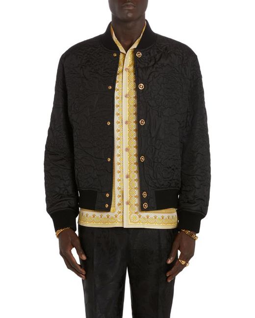 Versace Barocco Quilted Nylon Bomber Jacket