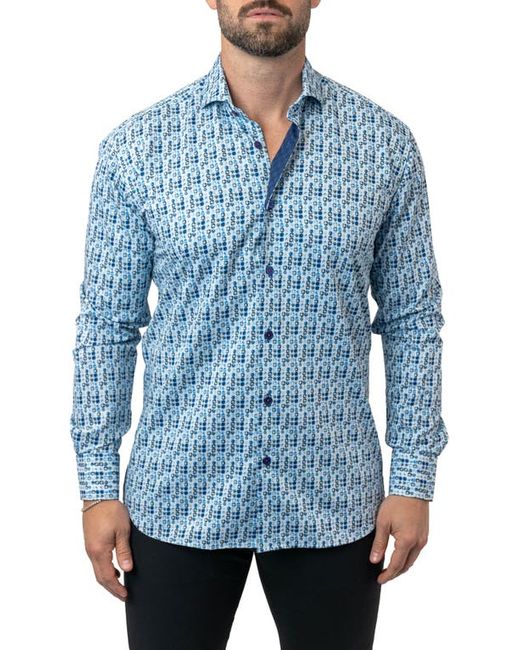 Maceoo Einstein Star Tile Egyptian Cotton Button-Up Shirt