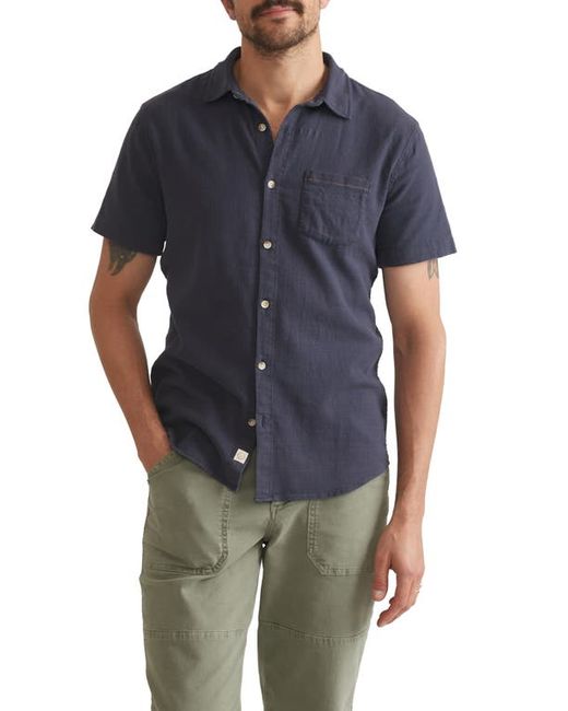 Marine Layer Classic Selvage Stretch Short Sleeve Button-Up Shirt