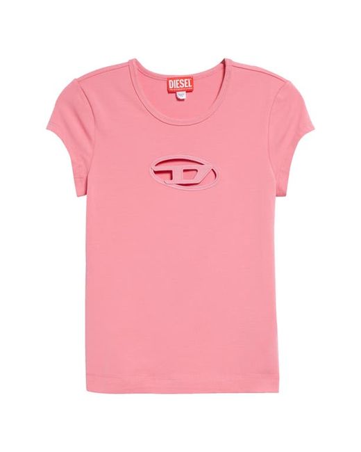 Diesel® DIESEL T-Angie Embroidered Logo Cutout T-Shirt