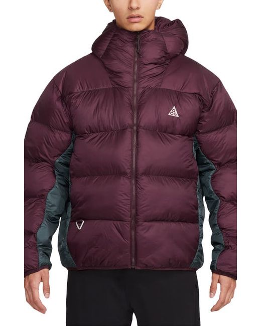 Nike ACG Therma-FIT Water Repellent Insulated Packable Puffer Jacket Night Maroon/Deep Jungle