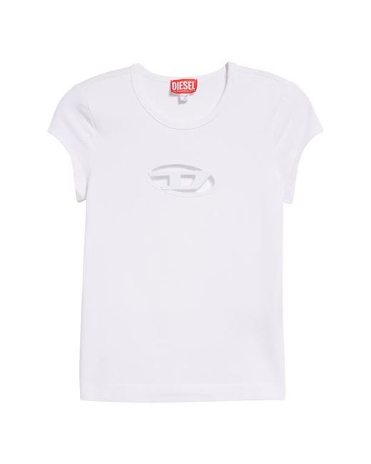 Diesel® DIESEL T-Angie Embroidered Logo Cutout T-Shirt
