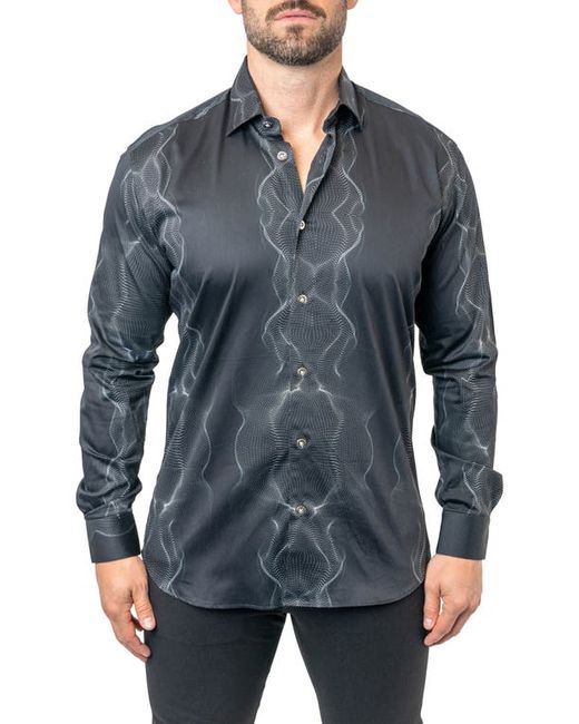 Maceoo Fibonacci Frequency Egyptian Cotton Button-Up Shirt