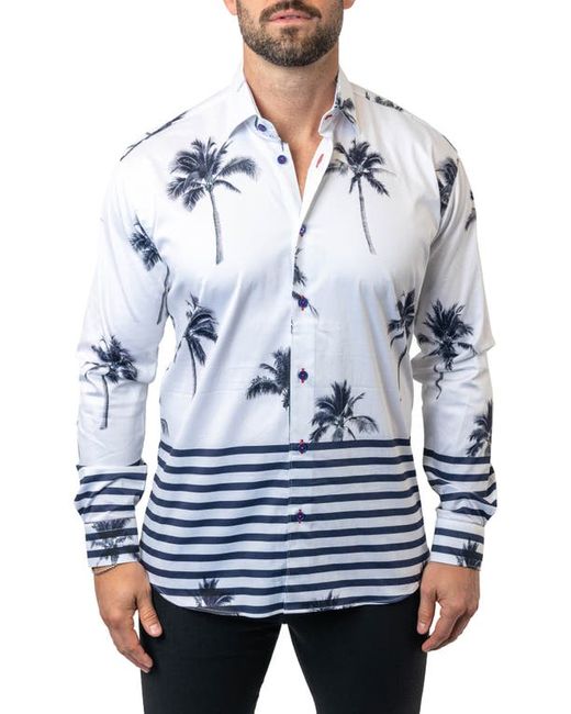 Maceoo Fibonacci Nuitpalm Contemporary Fit Button-Up Shirt