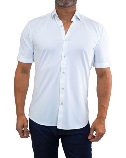 Maceoo Galileo Stretchcore Short Sleeve Performance Button-Up Shirt