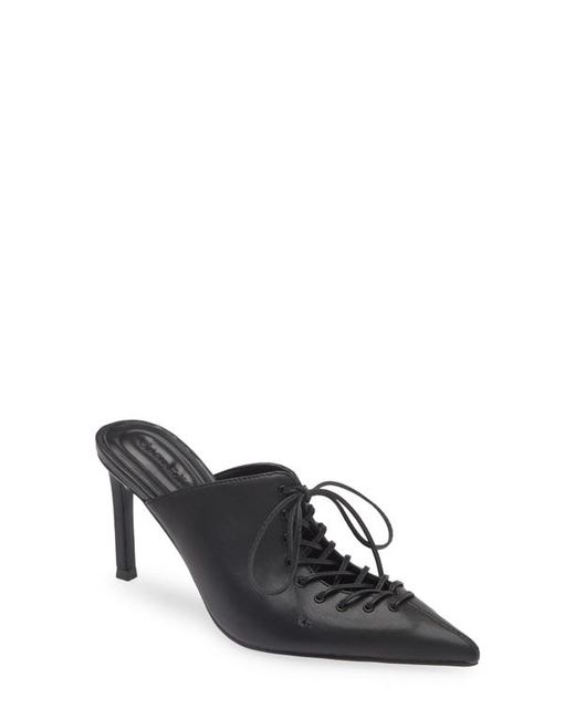 Open Edit Natalya Lace-Up Pointed Toe Mule