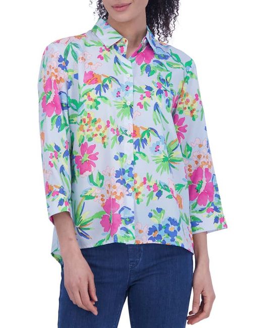 Foxcroft Kelly Floral Button-Up Shirt