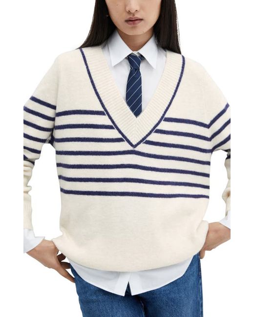 Mango Stripe Oversize Sweater