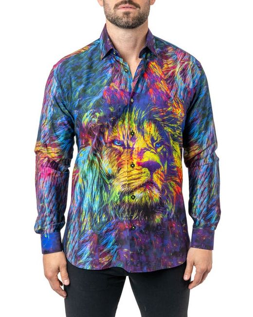 Maceoo Fibonacci Liontrip 20 Multi Contemporary Fit Button-Up Shirt
