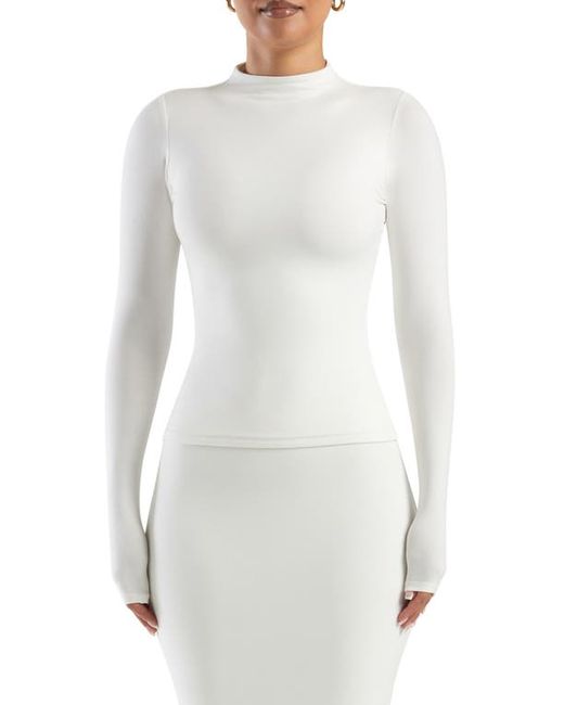 Naked Wardrobe Smooth as Butter Mock Neck Top