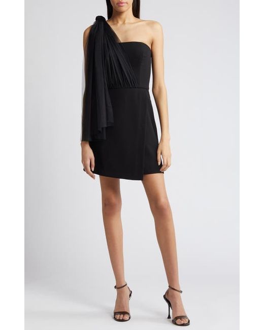 French Connection Whisper One-Shoulder Tulle Minidress
