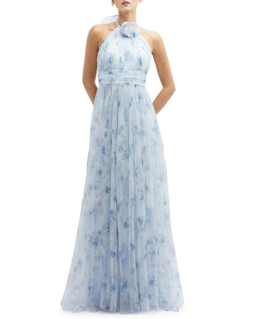 Dessy Collection Print Tulle Gown