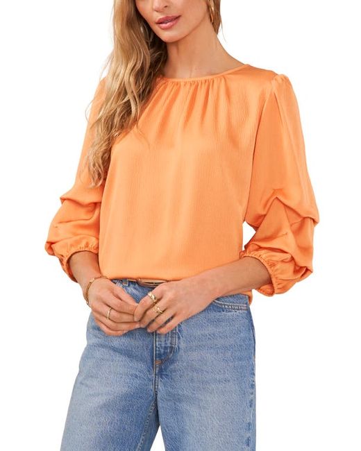 Vince Camuto Bubble Sleeve Satin Top