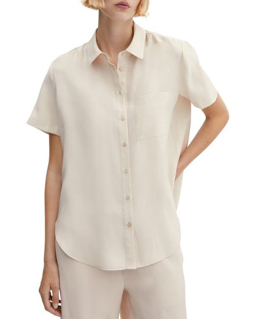 Mango Short Sleeve Button-Up Shirt