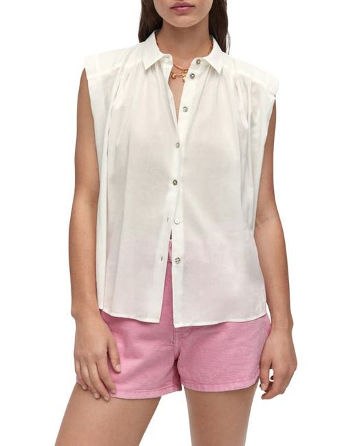 Mango Sleeveless Button-Up Shirt