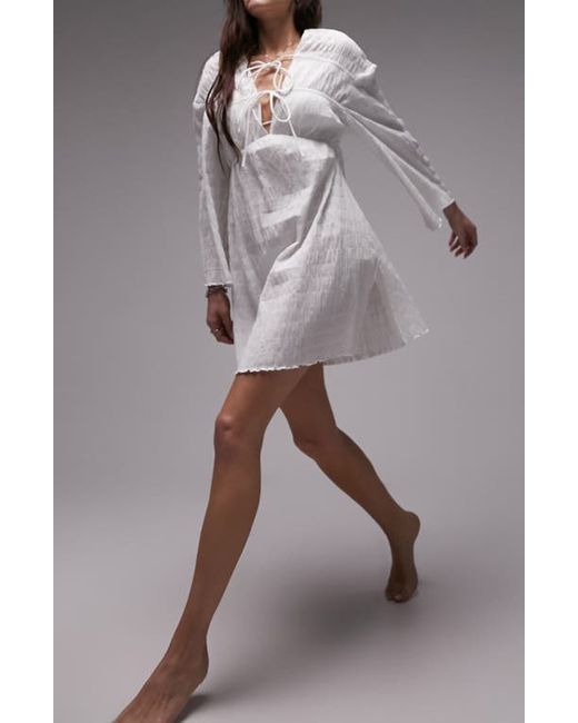 TopShop Long Sleeve Cotton Cover-Up Dress