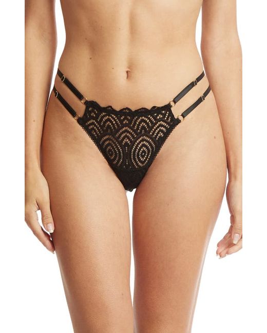 Hanky Panky Strappy Lace Mesh Thong