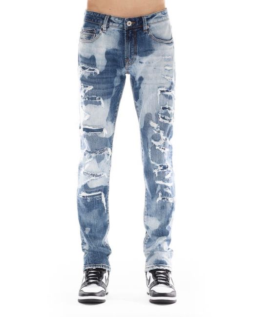 Cult Of Individuality Rocker Ripped Bleached Slim Fit Jeans