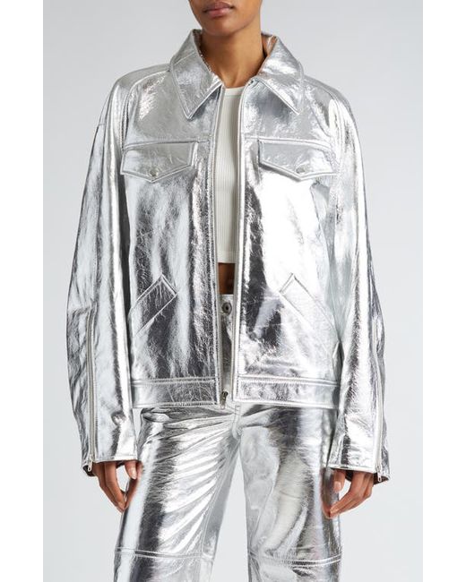 Interior The Sterling Oversize Metallic Leather Jacket