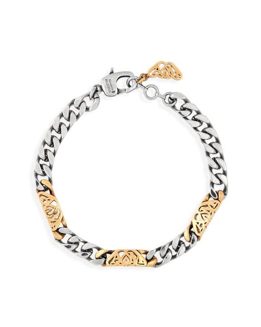 Alexander McQueen Seal Chain Bracelet Gold