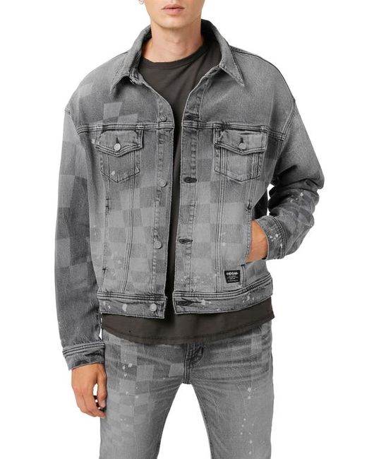 Hudson Jeans Checkerboard Denim Trucker Jacket