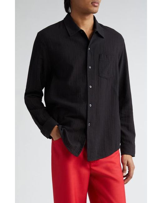 Séfr Leo Cotton Voile Button-Up Shirt