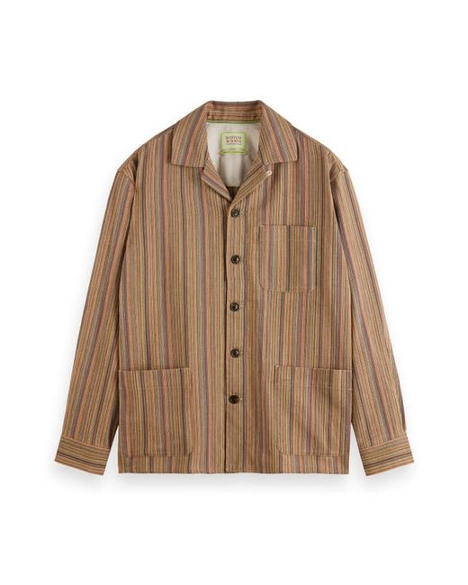 Scotch & Soda Multicolor Structured Shirt Jacket Yellow