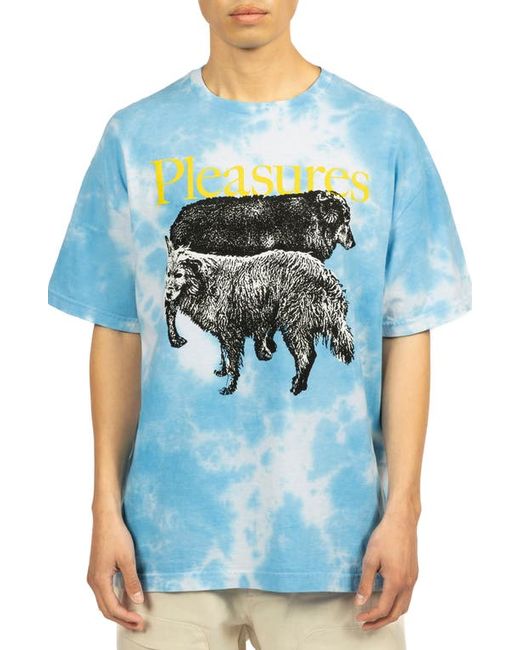 Pleasures Wet Dogs Tie Dye Cotton Graphic T-Shirt