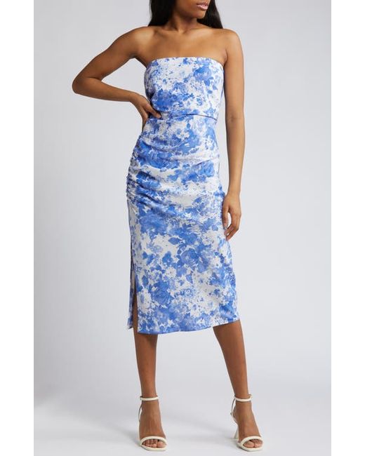 Wayf The Taylor Floral Strapless Cocktail Dress
