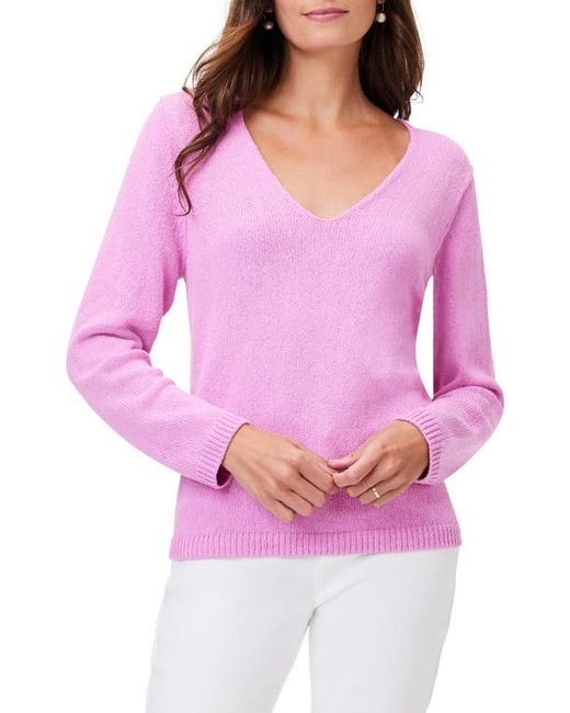 Nic+Zoe V-Neck Cotton Sweater