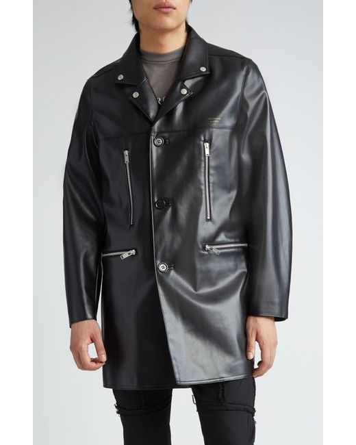 Undercover Longline Faux Leather Moto Jacket