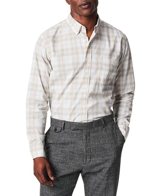 Billy Reid Tuscumbia Standard Fit Plaid Cotton Linen Button-Down Shirt