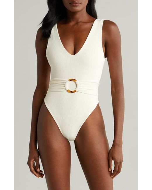 Montce Kim Belted Rib One-Piece Swimsuit