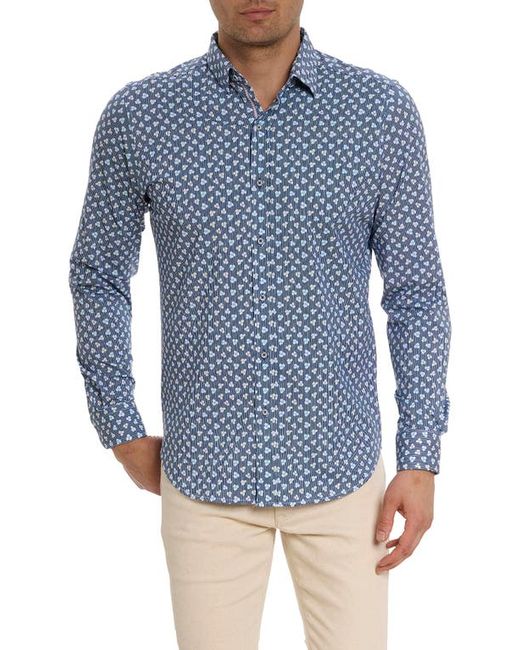 Robert Graham Senan Tailored Fit Floral Cotton Button-Up Shirt