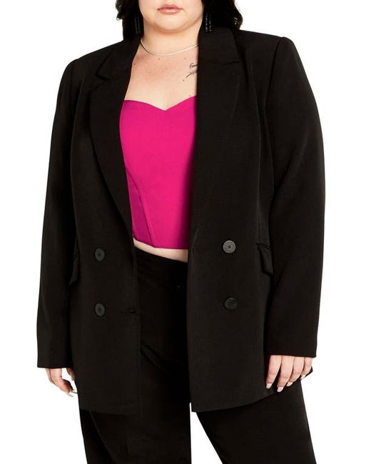 City Chic Alexis Oversize Double Breasted Blazer