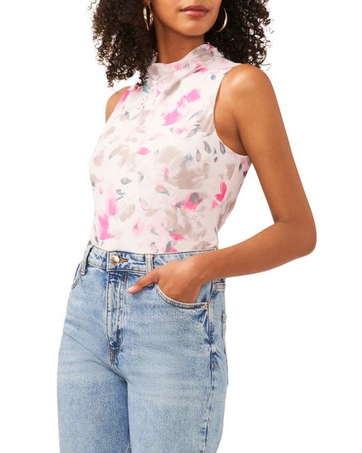 Vince Camuto Floral Mesh Tank